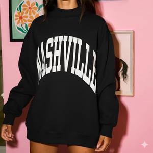 Sweat-shirt réversible surdimensionné de haute qualité pour femmes Logo personnalisé en gros du fabricant - Product Image 1