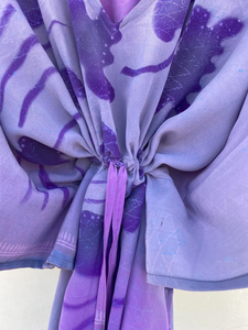 Kaftan de seda indio 100% hecho a mano vestido suelto para verano otoño y primavera secado rápido con cierre de cordón - Product Image 4