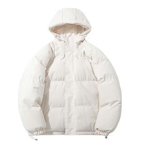 Veste en duvet à capuche décontractée pour hommes, veste en duvet à motif d'impression bouffante thermique, épaisse et chaude pour le style de couple d'hiver, vente en gros - Product Image 3