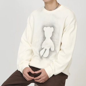 Nouveau design de sweatshirts d'extérieur pour hommes hiver OEM prix bon marché sweatshirts teints en couleur unie - Product Image 4