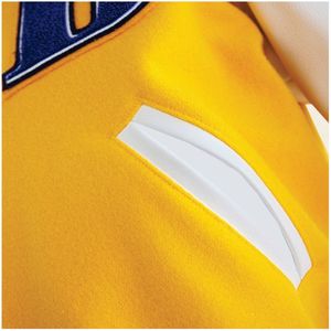 College Baseball jacket for men winter stylish wholesale breathable letterman unisex satin plain embroidered jacket - Product Image 5