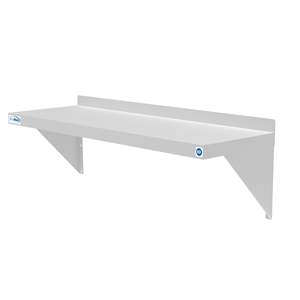 Étagère murale robuste 12 x 36 10 pouces en acier inoxydable de calibre 18 WMSH-1236 Capacité de 231 lb Certifiée NSF pour les sanitaires et les garages - Product Image 3