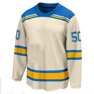Maillots de hockey sur glace 100% polyester entièrement personnalisés vente en gros meilleure qualité nouveau style sublimé séchage rapide vêtements respirants - Product Image 2