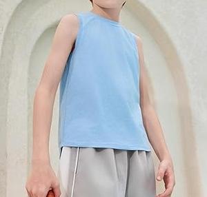 Séchage rapide personnalisé débardeurs couleur unie enfants vêtements garçons gilet maillots pour Gym entraînement sportif 100% coton enfants haut respirant - Product Image 3