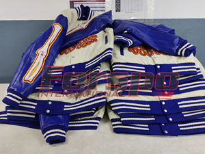 Veste de Baseball personnalisée en cuir avec broderie Chenille de haute qualité pour hommes - Product Image 4