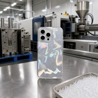 Coque de téléphone en TPU holographique irisé, antichoc, transparente, avec protection de l'appareil photo pour Samsung Galaxy S26 S26+ S24 S24+