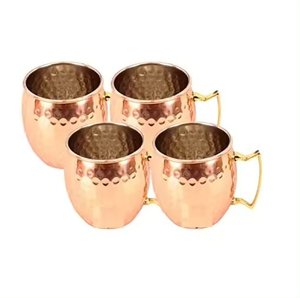 Mug en cuivre Moscow Mule artisanal, en cuivre pur avec poignée, pour les boissons de fête, bière et cocktails - Product Image 6