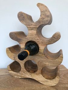 La mejor oferta, estante de madera para vino, exhibición, encimera, botella de almacenamiento, soporte para vino para Bar, restaurante, Hotel y decoración del hogar - Product Image 6
