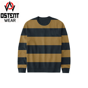 Sudadera térmica de algodón liso hecha a medida al por mayor sin capucha y hombros caídos, sudadera informal con logotipo personalizado para hombre - Product Image 3