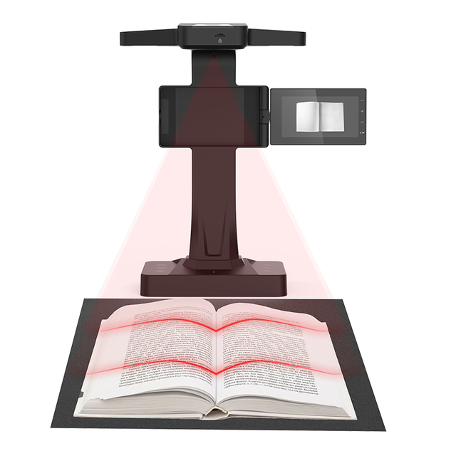 Eloam BS2000P Professional Document Scanner 18.0MP Book Scanner Abbyy OCR Software USB Interface 5-inch LCD Display 1-Year