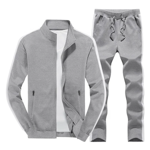 Chándales de hombre de diseño personalizado, 2 piezas, cremallera completa, gimnasio, Jogging, ropa deportiva, chándales de entrenamiento de lana para gimnasio, novedad - Product Image 2