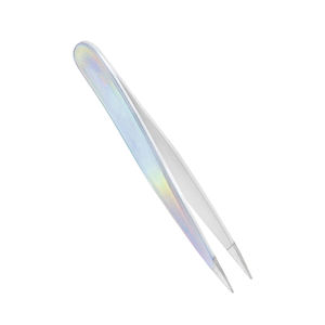 Pinces à épiler à pointe fine en acier allemand, revêtement papier, pour cils, avec taille personnalisée, vente en gros - Product Image 3