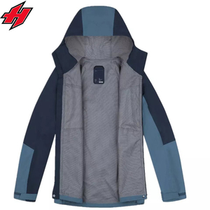 Veste imperméable d'extérieur unisexe de style printemps avec logo personnalisé en nylon à capuche avec traitement collé Vêtements de pluie populaires à la mode - Product Image 2