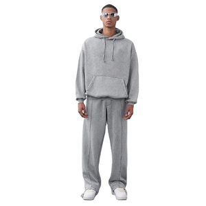 Survêtement de luxe pour hommes, lavage à l'acide, logo personnalisé, col à capuche avec technique de strass, tenue attrayante pour l'arrivée en hiver - Product Image 6