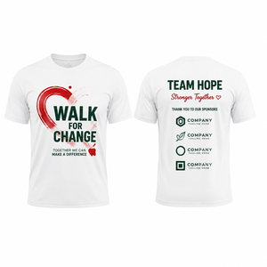 Camisetas deportivas personalizadas con sublimación completa para maratón, de secado rápido, para eventos benéficos, regalos y eventos universitarios. - Product Image 2
