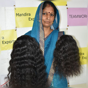 100% cuticule alignée en gros vierge aucun traitement chimique profonde vague bouclée temple vietnamien extensions de cheveux humains - Product Image 6