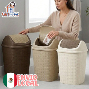 CASAMAXWL - Cubo de Basura de Plástico, 23.5x21x35 cm, Duradero, para Cocina, Baño, Oficina, Diseño Minimalista, Modelo Independiente AO-0028-1 - Product Image 4