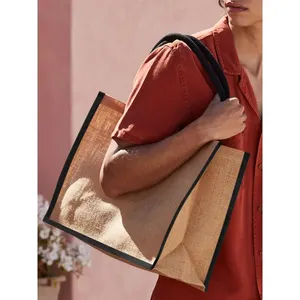 Bolsa de Yute Natural Sostenible con Acabado de Almidón, para Compras, Promociones y Merchandising - Product Image 4