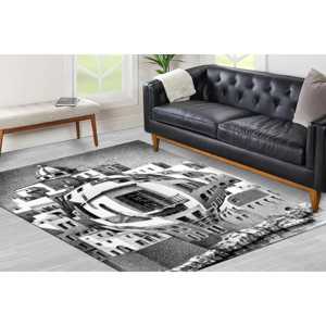 Alfombra con Ilusión Óptica Estilo Escher, Alfombra Arquitectónica Blanca y Negra, Alfombra Suave No Tejida - Product Image 3