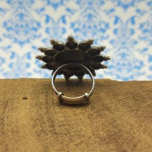 Anillo Indio Tribal Vintage sólida de plata 925, joyería de boda oxidada con diamante, venta al por mayor de Village Source - Product Image 3