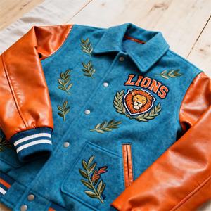 Customized Casual Wear <b>Men's</b> Varsity <b>Jackets</b> with Stand Collar Premium Quality <b>Men</b> <b>Baseball</b> <b>Jacket</b> Available in Different Colors - Product Image 3