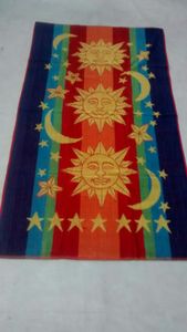 Serviette de plage d'été Jacquard 100% coton éponge de bonne qualité avec logo personnalisé 2 couleurs 32S fil épais tissé fabriqué en Inde - Product Image 3