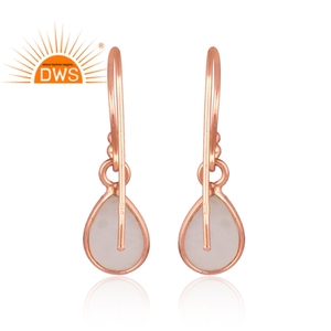Pendientes colgantes de piedras preciosas de nácar natural chapados en oro rosa y plata esterlina superventas, fabricante de joyería personalizada - Product Image 4