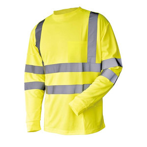 Camisas de alta visibilidad para hombres y mujeres Clase 3 Hi Vis Camisas de manga larga Construcción Reflectante Camisas DE SEGURIDAD Durable Meet ANSI - Product Image 5