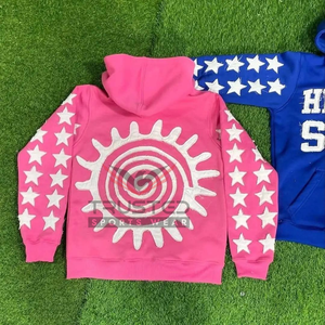 เสื้อฮู้ดดี้ผู้ชายไซส์ใหญ่พิเศษ ผ้าฝ้าย 100% แบบมีซิป ทรงโอเวอร์ไซส์ มีกระเป๋า ผ้าฟลีซหนานุ่ม มีเชือกผูก ลายพิมพ์สำหรับฤดูหนาว - Product Image 4