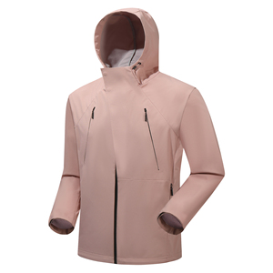 Chaqueta de concha blanda Unisex de alta calidad para otoño 2025, impermeable con capucha y cremallera a prueba de viento, logotipo personalizado, forro polar Vintage para exteriores - Product Image 5