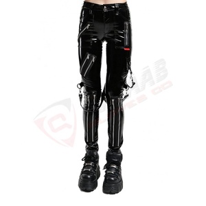 Punk-Goth Anti-Wrinkle Women Slim-Fit Breathable Fashion Casual Gothic-<b>Trouser</b> Bondage Pant-Punk Shorts Pants <b>Trouser</b> - Product Image 1