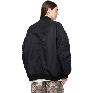 Wholesale Black Bomber <b>Jacket</b> Women Solid Color Quilted Full Sleeve Zipper Closure Turn-down Collar Autumn Wear - Product Image 2