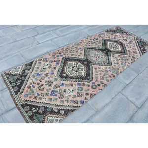 Turkish <b>Runner</b> <b>Rug</b>, 3.3x8.9 ft Vintage <b>Rug</b>, Pink Wool <b>Rug</b> - Product Image 3
