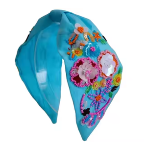 Serre-tête fait main multicolore perlé, accessoire capillaire élégant et raffiné pour filles et femmes, choix de qualité supérieure - Product Image 3