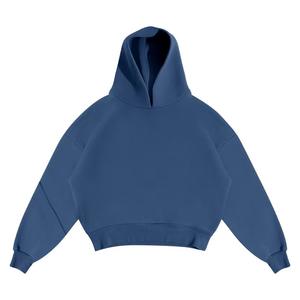 Sudadera con Capucha Extra Grande Personalizada, Bolsillo Oculto Tipo Canguro, Color Sólido, Tela Antiencogimiento, Sudadera con Capucha Estampada de Moda Otoñal - Product Image 3