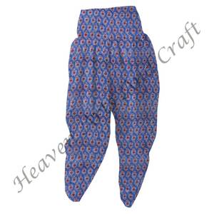 Pijama de tela con estampado de bloques de algodón de alta calidad, pantalón con cintura elástica, ropa de dormir de noche, ropa de mujer, pantalón Patiala apto para mujer - Product Image 1