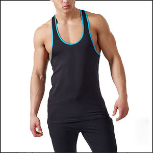 2023 Men's Breathable Fitness Tank Top Quick Dry Custom Wholesale-Knitted Weave Plus Size Option - Product Image 6