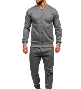 Chándal de hombre personalizado TWILL al por mayor, chaqueta con cremallera y chándal, proveedor de ropa deportiva para entrenamiento en el gimnasio al por mayor - Product Image 1