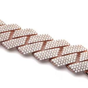 Hip Hop Jewelry Fully Diamond Cuban Link <b>Chain</b> Lab Grown Diamond Jewelry with 14K Gold <b>Chain</b> <b>for</b> <b>Men</b> - Product Image 3