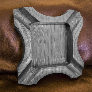 Cendrier en acier Damas artisanal, accessoire de fumeur en métal massif, élégant porte-cendres de table pour cigares et cigarettes - Product Image 1