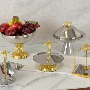 Top Tendance Nouveau Dôme Gâteau Plaque En Acier Inoxydable Dessert Présentoir pour Hôtel Ou Partie Plateau De Service - Product Image 4
