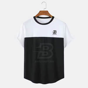 T-shirt Homme Col Rond Coupe Droite Décontracté Respirant Haute Qualité 100% Coton Tissu Tricoté Impression Logo Personnalisée Uni 2025 - Product Image 1