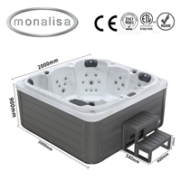 Accessoires de spa luxueux pour 6 personnes, bain à remous extérieur, spa portable, jacuzzi en acrylique, style moderne, baignoires de spa extérieures
