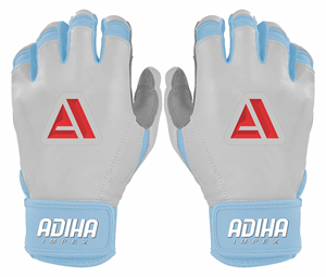 Gants de frappe de baseball professionnels Adiha Impex, fermeture à boucle et crochet, main droite/gauche, antidérapants, confortables, adhérence durable - Product Image 1