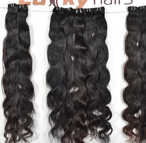 Extensiones de cabello humano natural alineado con cutícula Virgen del templo indio sin procesar - Product Image 6