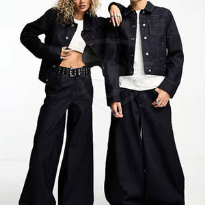 Chaqueta vaquera unisex de diseño único más vendida en precio al por mayor Chaqueta vaquera unisex de ropa de calle de alta calidad - Product Image 1