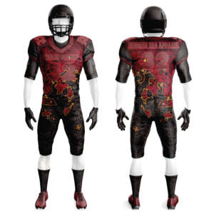 High Quality Low Price Men's Custom Team Name Number Customized Sublimation Short Breathable Quick Dry American Football Uniform - Product Image 1