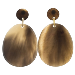 Boucles d'oreilles en corne de buffle personnalisées de vente chaude boucles d'oreilles design de forme ronde carrée et taille personnalisée prix bon marché - Product Image 2