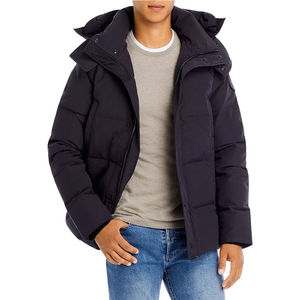 Chaqueta acolchada de lona unisex con capucha frontal ecológica de invierno con estampado personalizado impermeable abrigo de burbujas acolchado de moda promocional - Product Image 2