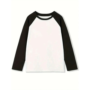 เสื้อยืดแขนยาวทรงแร็กแลนผู้ชาย สีเทา-ดำ คอโอ คอตตอนถัก 100% ทรงปกติ สีพื้น - Product Image 4